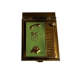 MCM Stormberg Carlson Gold Metal Mini GR Flip Address Book UNUSED 2.5" X 1.75"